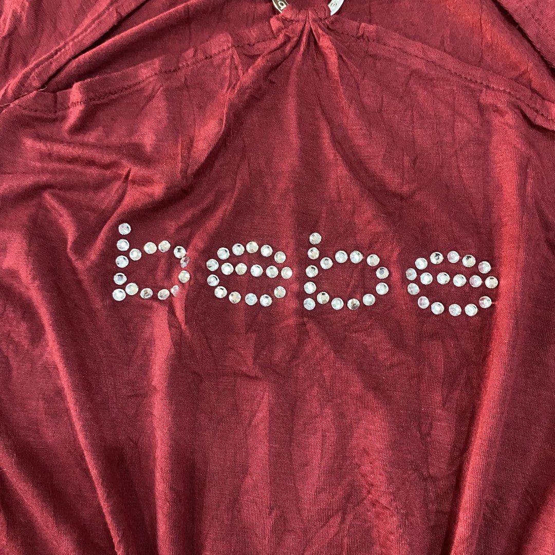 Y2k Vintage Bebe Rhinestone Top (Category: Blouses) located in Cebu City. Submitted by accurate.curations.ceb (Listing ID 1467219244, Image 3). Description: Bebe EXCELLENT CONDITION COLOR RATE: 10/10 Issues: None M Measurements: Width: 16 inches Length: 24 inches Price + Sf 📍Cebu Shipping via J&T NO COD/COP PAYMENT FIRST VIA GCASH OR BANK Unli vouch and VC for legitimacy dm if interested 📩.