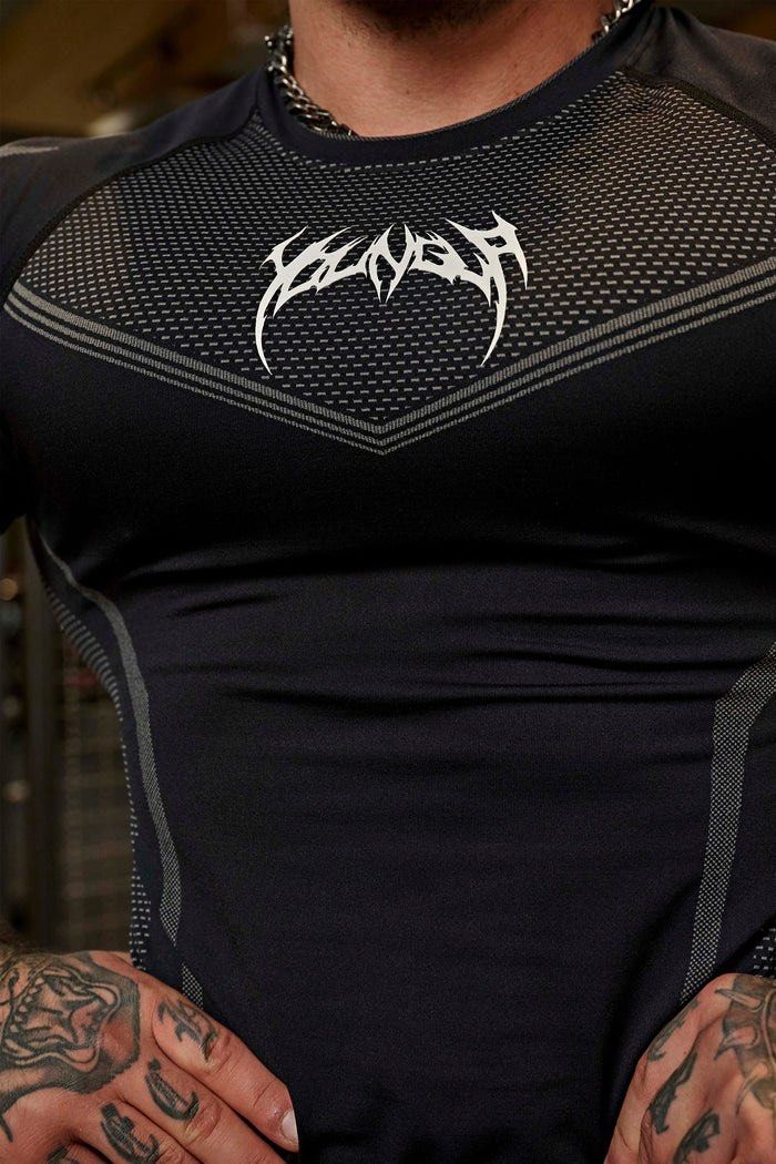YOUNGLA Warrior Compression Shirt (Category: Activewear) located in Bayombong. Submitted by rethreadsactivewear (Listing ID 1467178758, Image 2). Description: ON-HAND! READY TO SHIP! 🔥 YOUNGLA Warrior Compression Shirt 🦸 Small Like new 1950 only! MATERIAL: 72% Polyamide, 21% Polyester, 7% Elastane. FABRIC WEIGHT: 310 GSM FIT: Super Fitted. DESIGN: The Warrior Compression Tee is built for performance and style, crafted with the same fit and prem