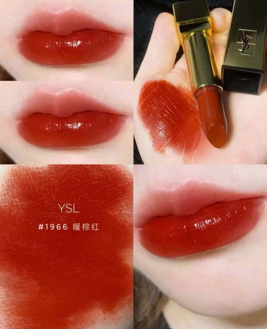 YSL SET (Category: Makeup) located in Manila. Submitted by _bylodia (Listing ID 1467184073, Image 3). Description: YSL Libre mini perfume YSL The Slim Leather Matte Lipstick YSL Luminous Matte Cushion YSL Rouge Couture Lipstick.