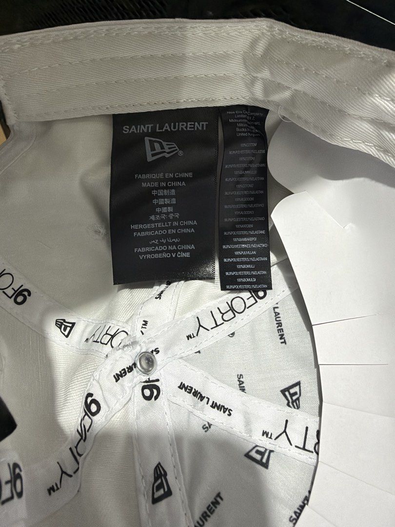 Ysl x New era - Embroided logo White cap (Category: Caps & Hats) located in Cavite. Submitted by commoncourtesy (Listing ID 1467347944, Image 2). Description: One size fits all.