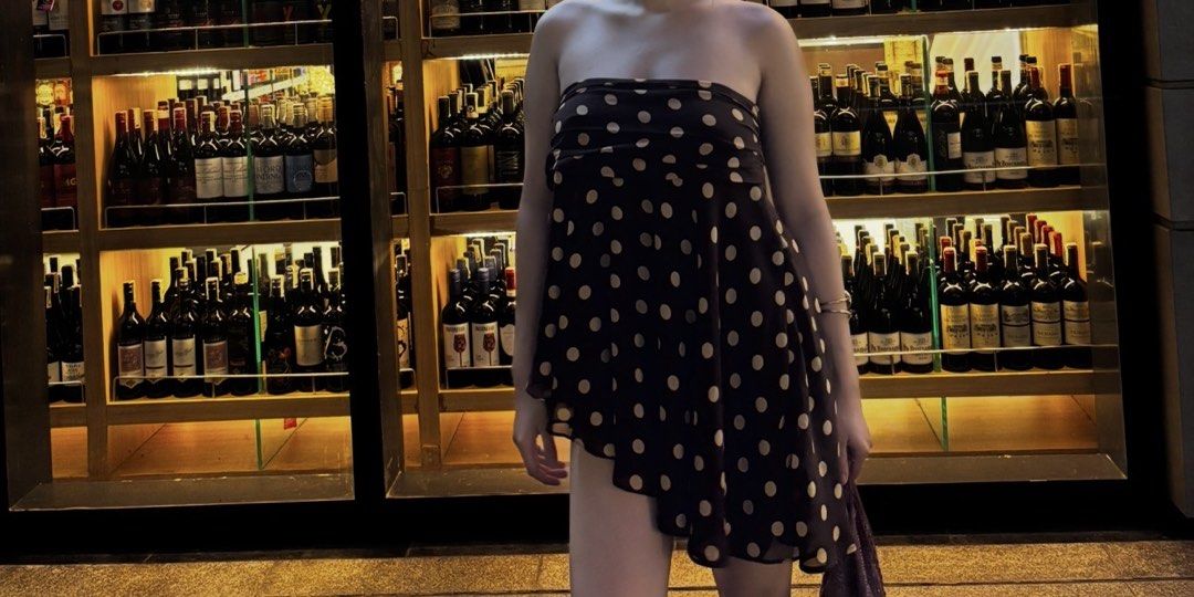 Zara Asymmetric Polka Dot Skirt (Category: Skirts) located in Makati City. Submitted by mimi.favell (Listing ID 1467185135, Image 3). Description: - Brand: Zara - Pattern: Brown and yellow polka dot - Design: Unique asymmetric hemline with flowy fabric - Versatility: Can be worn as a skirt or styled as a strapless top - Styling Tip: Matches well with brown or neutral tones. Dm for more inquiries!.