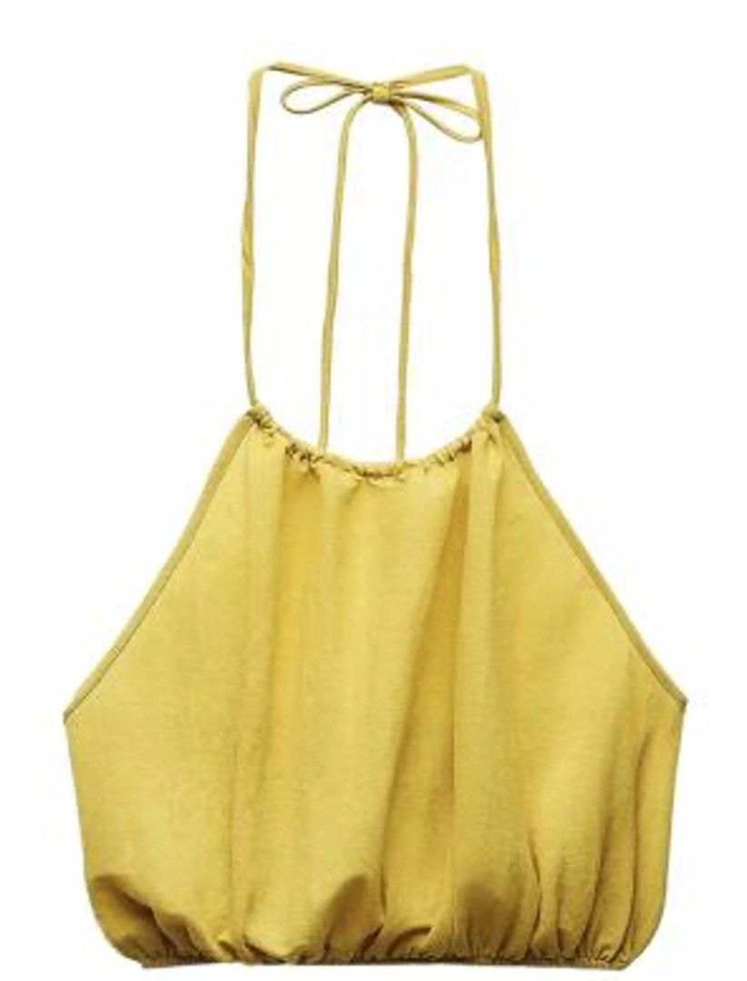 Zara custard yellow sleeveless top (Category: Sleeveless) located in Rizal. Submitted by loved_stuffs_2 (Listing ID 1467275400, Image 2). Description: Large on tag Never been used (impulsive buy).