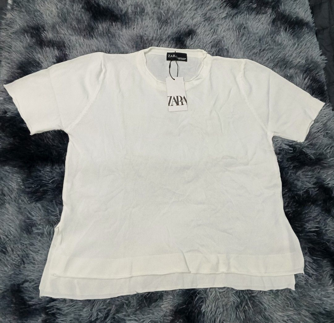 zara knitt tshirt new (Category: Shirts) located in Magalang. Submitted by trendz67271 (Listing ID 1467201938, Image 2). Description: brand new bought from abroad size reference in photos.