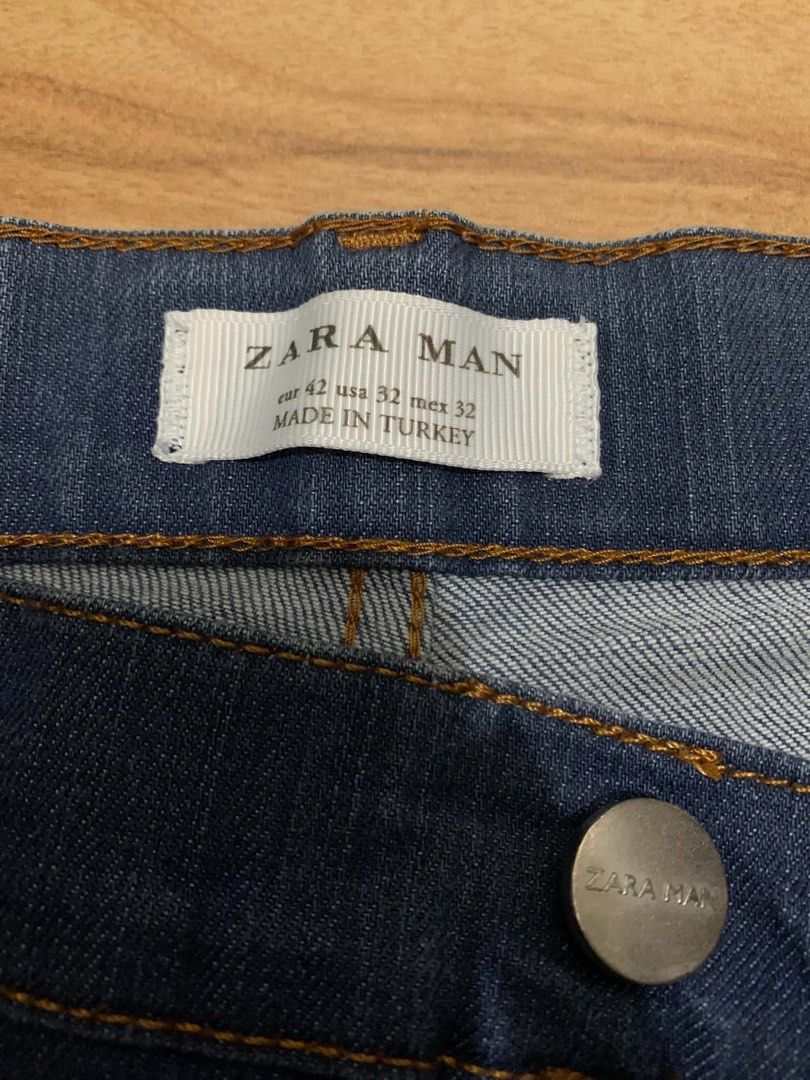 Zara Man Blue Denim Jeans Size 32 (Category: Jeans) located in Bacolod City. Submitted by delsolo (Listing ID 1467304527, Image 2). Description: Zara pants - ₱500 * W32 * L41.5.