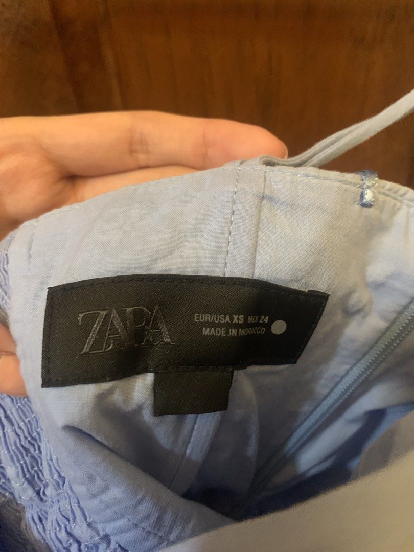 Zara Peplum Top (Category: Sleeveless) located in Cavite. Submitted by irenebaebaebidoo (Listing ID 1467319449, Image 2). Description: Prob worn this only twice 🩵 Rfs: kinda small on me na :((.
