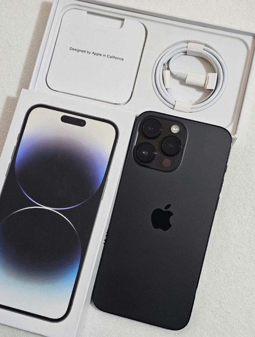 15k fix iphone 14 pro max (Category: iPhone 14 Series) located in Makati City. Submitted by georgeumi (Listing ID 1467505053, Image 2). Description: 15k Iphone 14 Promax Powermac 128gb storage Openline anysim 91% batteryhealth Ntc approve local variant Complete package No issue No history repair .
