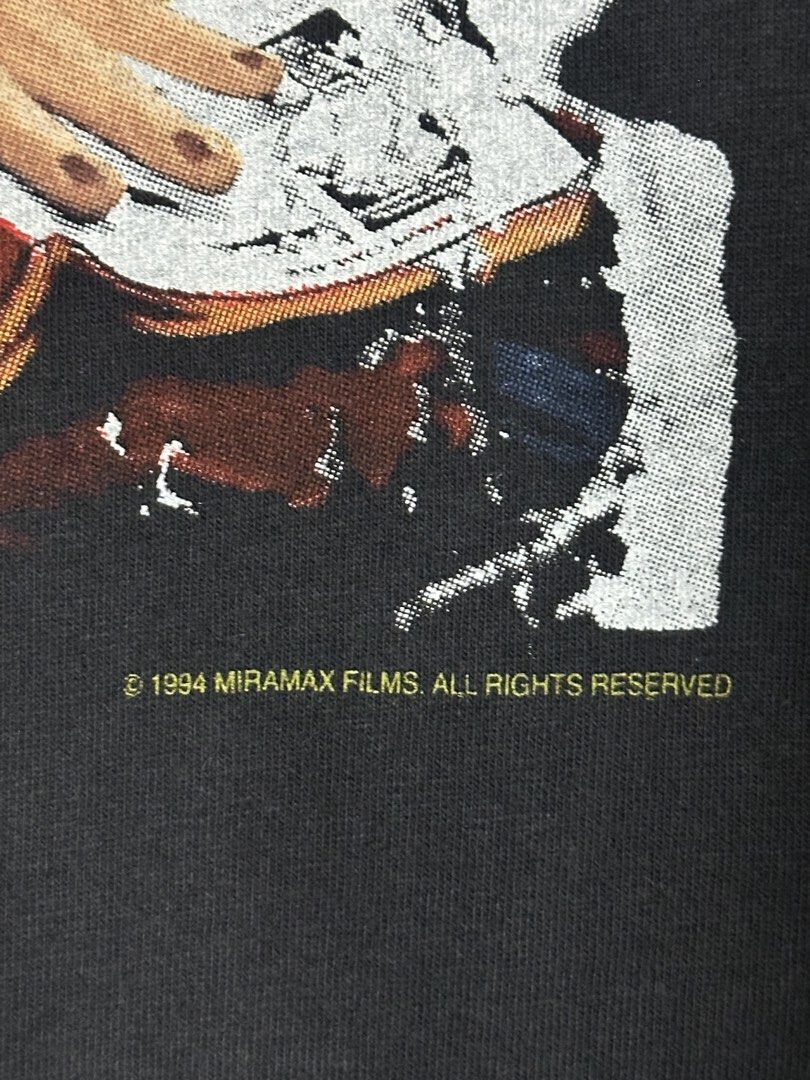 1994 Pulp Fiction t-shirt (Category: Tshirts & Polo Shirts ) located in Quezon City. Submitted by rackculture (Listing ID 1467474739, Image 3). Description: 👕 Size Large 21.5 width 28.5 length 🧵Single Stitch All the Way 🏷️ Oneita on Tag ₱ 1,500 only 📩 Message us to order .