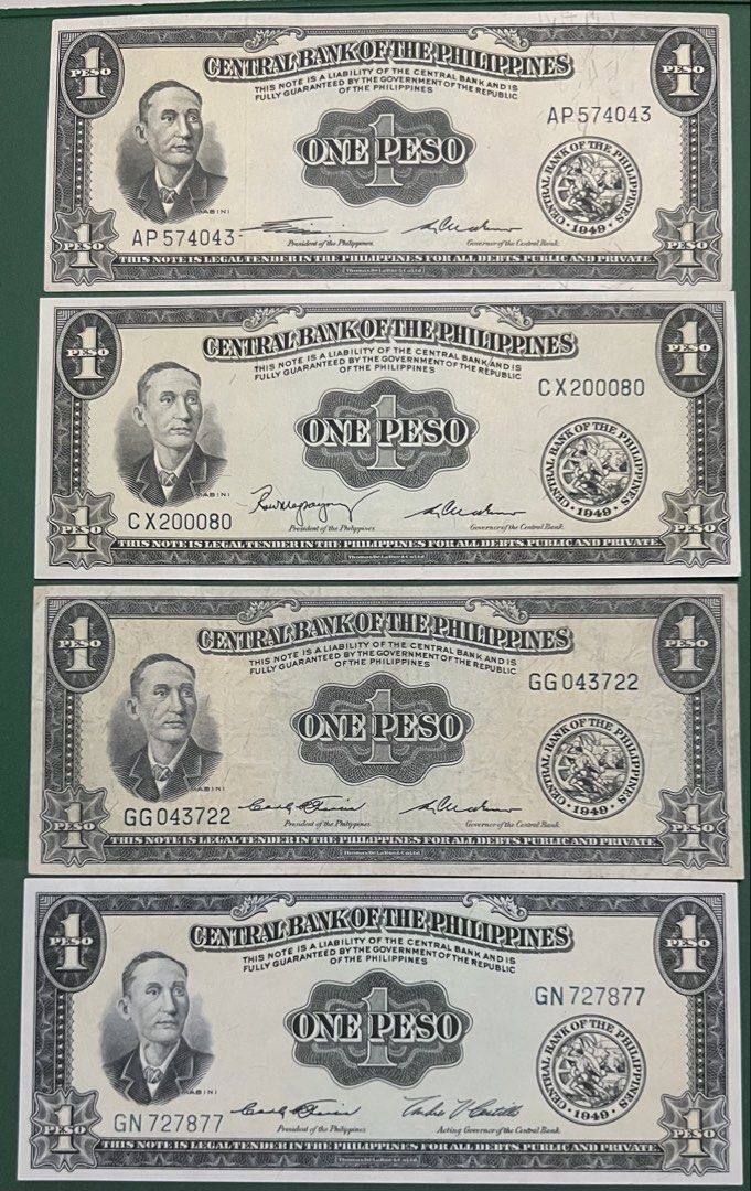 1p English Series - Complete Signatory (Category: Currency) located in Makati City. Submitted by rpm0704 (Listing ID 1467461247, Image 1). Description: .