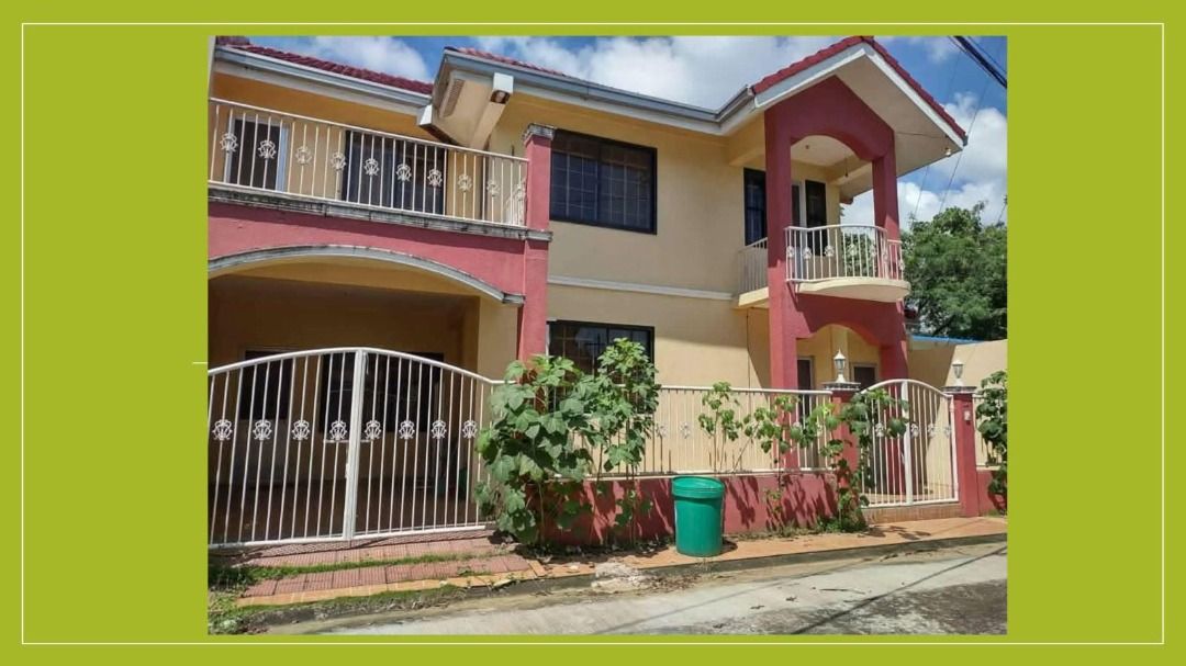 2-Storey House with Balcony and Modern Interior (Category: House & Lot) located in Caloocan City. Submitted by bags1102 (Listing ID 1467481965, Image 2). Description: - 2-storey property with eye-catching red and yellow exterior paint - Front gate and private 2nd-floor balcony - Open-concept downstairs living and dining area with sliding glass doors - Elegant tiled flooring and tray ceiling with built-in lighting fixtures - Includes dining table 