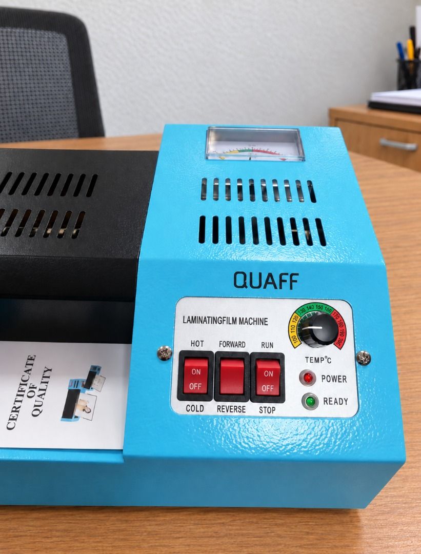 Quaff Laminating Machine A3 (Category: Office & Business Technology) located in Quezon City. Submitted by copieronlineinc (Listing ID 1467452223, Image 3). Description: 🖨️ QUAFF 320A A3 LAMINATING MACHINE Protect and preserve your documents, photos, IDs, certificates, and other printed materials with the QUAFF 320A Laminator! ✨ Features: - A3 maximum laminating size - Compatible with A4 and smaller documents - Hot and cold lamination modes - Adj