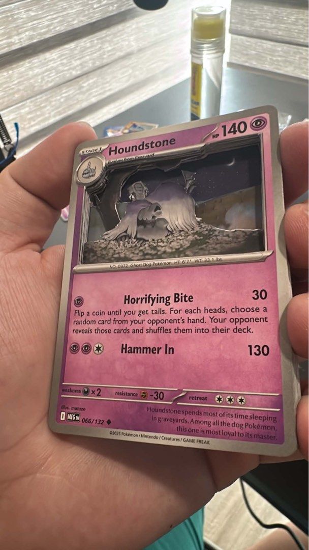 3D Greavard & Houndoom Pokemon Cards (Category: Raw Singles) located in Manila. Submitted by loststeama96437 (Listing ID 1467408797, Image 3). Description: 650 - Greavard 450 - Houndoom 1000 for the set.