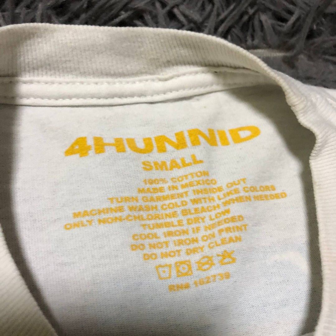 4HUNNID Shirt (Category: Tshirts & Polo Shirts ) located in Camiling. Submitted by thriftscape2024 (Listing ID 1467503513, Image 2). Description: Excellent Condition Color rate: 9/10 Issue: 1 pinhole, hairline Dimes:W18xL26.