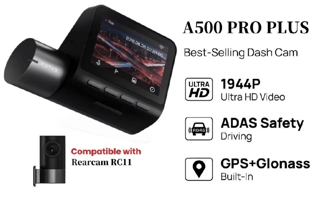 70mai A500 Pro Plus Dash Cam 1944P (Category: Cameras) located in Binan City. Submitted by chaserme.1010 (Listing ID 1467602791, Image 1). Description: - Model: 70mai A500 Pro Plus Dash Cam (Black) - Resolution: 1944P Ultra HD with F1.8 aperture for superior night vision - Tracking: Built-in GPS & Glonass for route tracking - Safety: Advanced ADAS (Driver Assistance Systems) alerts - Connectivity: Wi-Fi enabled for iOS/Android 70mai app to view a