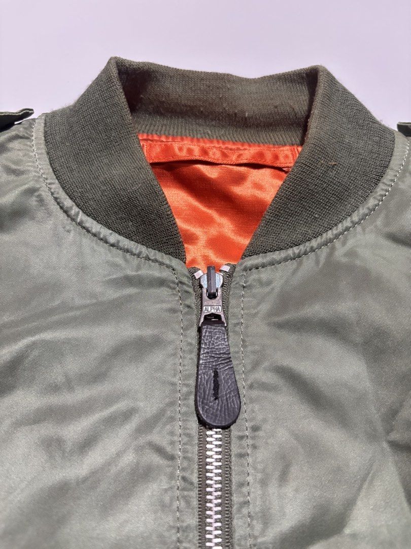 90’s Alpha Industries MA-1 Flight Bomber Jacket (Category: Coats, Jackets and Outerwear) located in Tacloban City. Submitted by katimmyroy (Listing ID 1467427229, Image 3). Description: Dimensions: 22x25 Size S on tag Excellent Condition No Flaws.