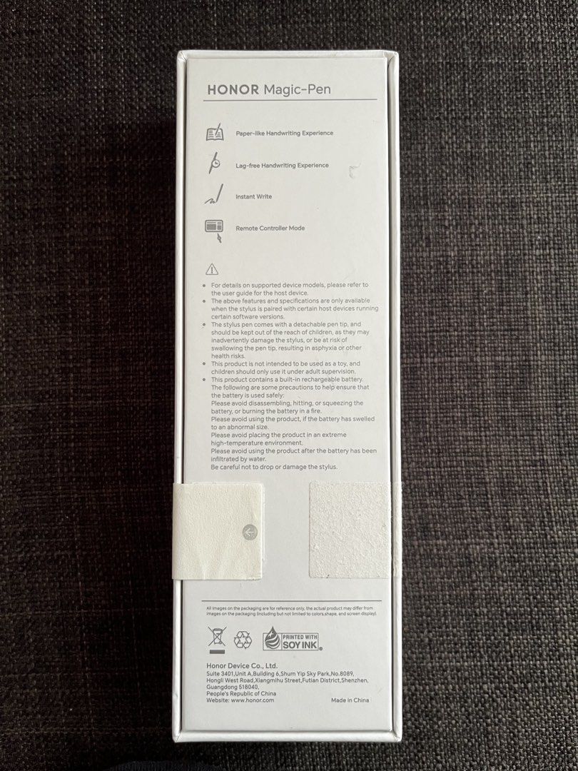 Magic Pem 100%新 僅開盒】原廠 HONOR Magic-Pen 折疊屏專用手寫筆 (Magic V2至V6 適用 / 全套齊件), 手提電話, 電話 ...