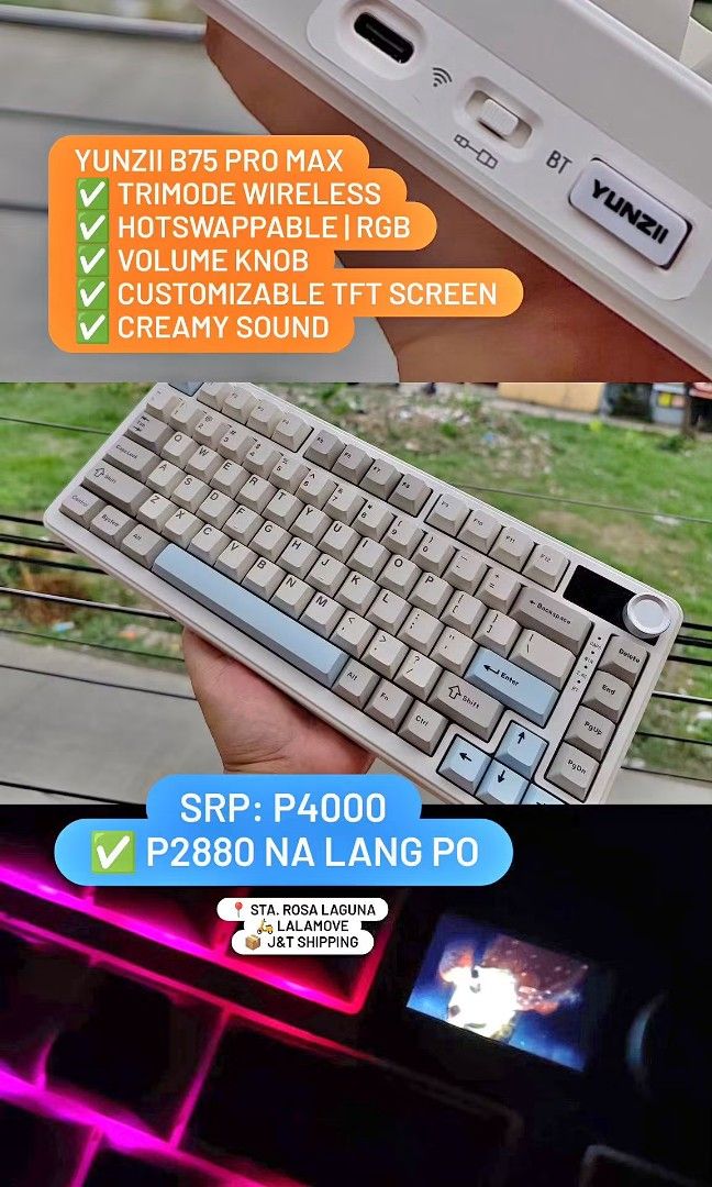 ✅ FREE SHIPPING MECHANICAL KEYBOARD (Category: Computer Keyboard) located in Caloocan City. Submitted by ziondrei (Listing ID 1467504650, Image 2). Description: ✅ FREE J&T Shipping ✅👉 Price List: https://docs.google.com/spreadsheets/d/1JLMOQPNwqRnTqfkLmj402gEtFgX1n0yeENkg68UB_6M/edit?usp=sharing Keyboard Ajazz AK820 MAX RK R99 Leobog Hi75C Pro Weikav Nut65 Switches Blue Switches (500pcs/pack) Epomaker Silent Switches Yunzii B75 Pro Max Keyluna M