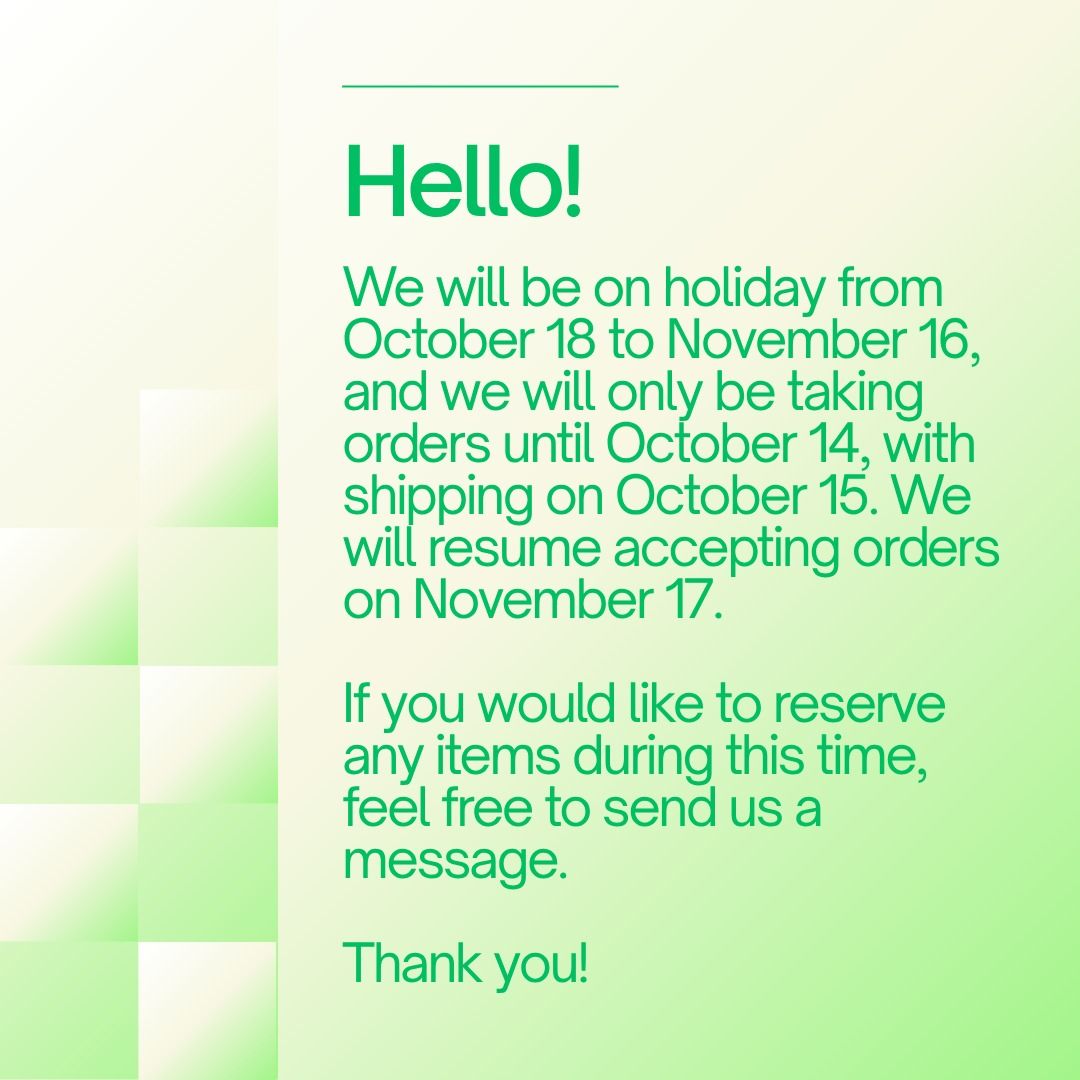 📢 IMPORTANT ADVISORY 📢 (Category: Announcements) located in Quezon City. Submitted by trinityboutique (Listing ID 1467499980, Image 1). Description: Please be informed that we will be on holiday break from October 18 to November 16, 2026. 📦 Order & Shipping Schedule: Last day to place orders: October 14 Shipping date: October 15 Orders resume: November 17 During our holiday break, we will temporarily pause accepting new orders. However, if you