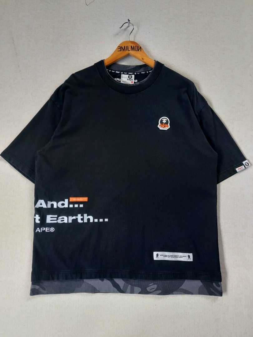Aape Moonface Logo Camo Tee (Category: Tshirts & Polo Shirts ) located in Palayan City. Submitted by akhai420 (Listing ID 1467404819, Image 1). Description: Size: XL Dimensions: W24-L29 Condition: Like new Flaws: None Kindly, message me for more details..