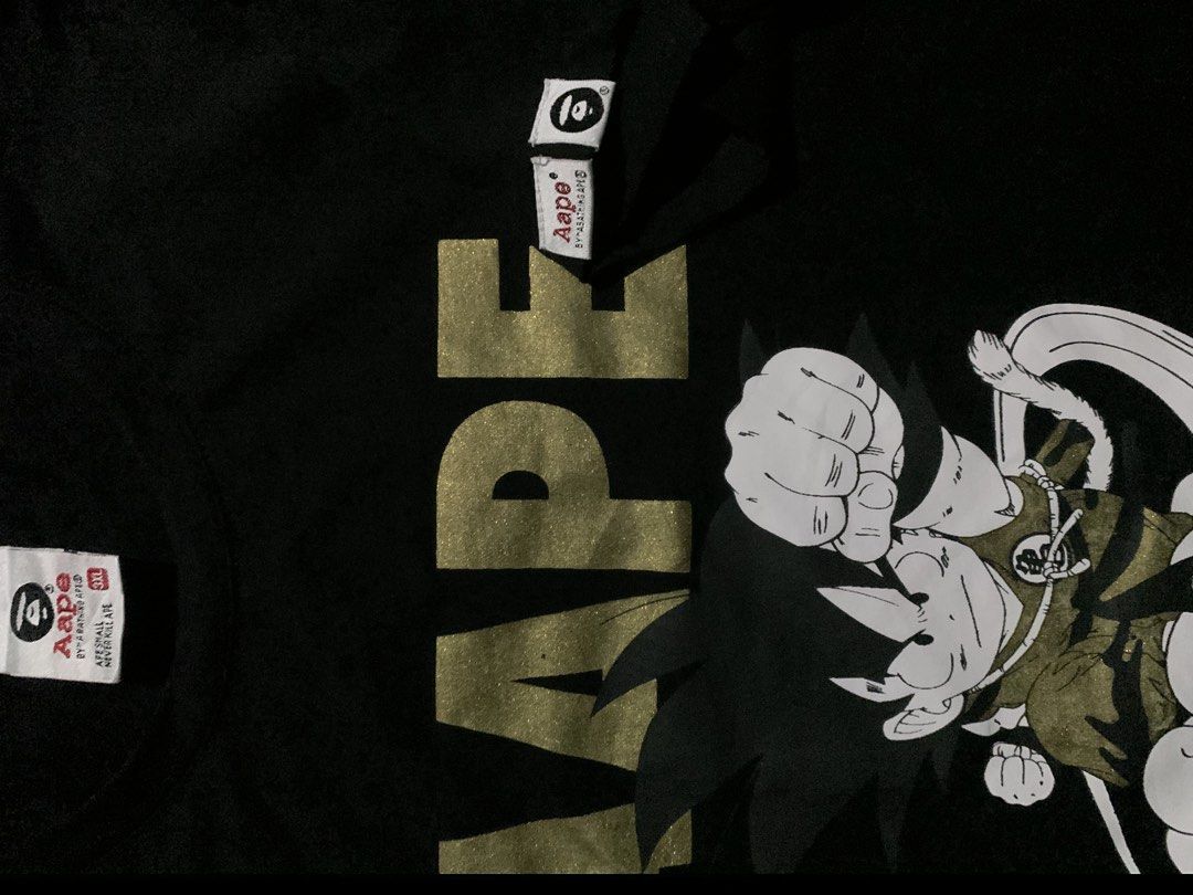 AAPE X DRAGON BALL TEE ORIGINAL (Category: Tshirts & Polo Shirts ) located in Manila. Submitted by bravemoon.c329ad (Listing ID 1467506745, Image 2). Description: as new size large dimes : 21x 28 no issue color rate 10/10.