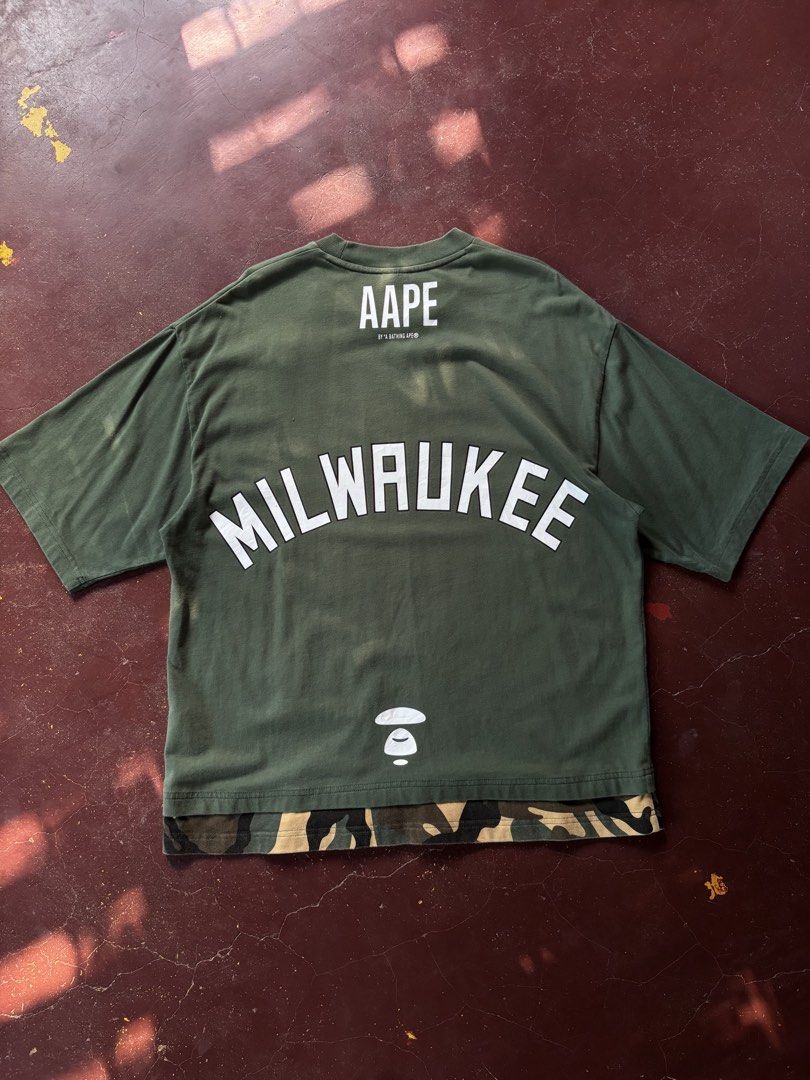 AAPE X NBA MILWAUKEE (Category: Tshirts & Polo Shirts ) located in Kabankalan. Submitted by thriftallday_961 (Listing ID 1467489017, Image 2). Description: Please check the photos for the tags, labels, and overall condition .