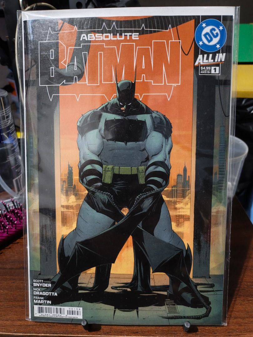 Absolute Batman #1 | 12th Reprint (Category: Comics & Manga) located in Antipolo. Submitted by makasalanan (Listing ID 1467572504, Image 1). Description: - Title: Absolute Batman #1 (DC Comics - All In Initiative) - Creative Team: Written by Scott Snyder, Art by Nick Dragotta - Condition: Clean copy, sharp corners, bagged and boarded - Perfect for: Batman fans and comic book collectors - Shipping: Packed securely to ensure it arrives safely - Nea