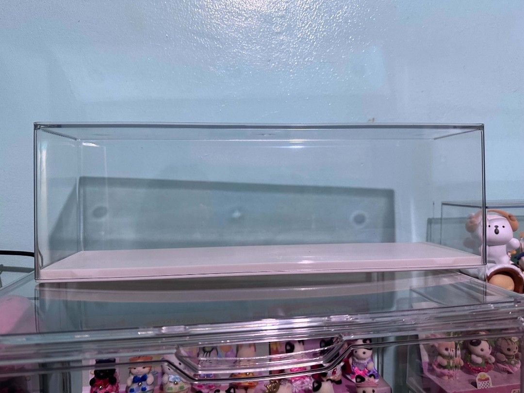 Acrylic Display Case - Large (37 x 9 x 12.5cm) (Category: Figurines & Statues) located in Makati City. Submitted by careya (Listing ID 1467437924, Image 1). Description: Acrylic Display Case Large 37 x 9 x 12.5 cm 1pc available ₱220 per pc ---- Can fit sylvanian families critters and POP MART figurines RFS: Decluttering ---- x sensitive collectors x rude buyers ---- MOP: Gcash, Maya MOD: Grab, Lalamove, J&T (sf shouldered by buyer) Loc: Taguig.