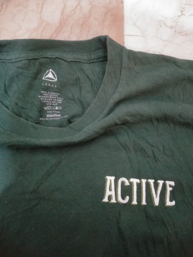 Active (Category: Tshirts & Polo Shirts ) located in Daraga. Submitted by arkhoholic (Listing ID 1467433768, Image 3). Description: as new condition large 22x28.5.