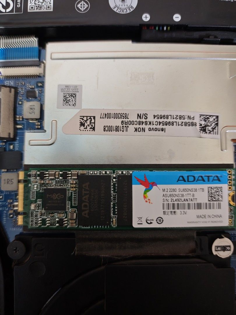 Adata 1TB M.2 SATA SSD (Category: Hard Disks & Thumbdrives) located in Batangas. Submitted by stanchie208448 (Listing ID 1467450829, Image 2). Description: As seen sa pics, works well on m.2 sata slot 100% Health, with very low power on time Ready to use Comes with SSD itself, with free m.2 sata enclosure Rfs: dapat ay for laptop, but nvme pala laptop ko. Already bought an nvme one na so might as well sell this Price is slightly negotiable. Meetu