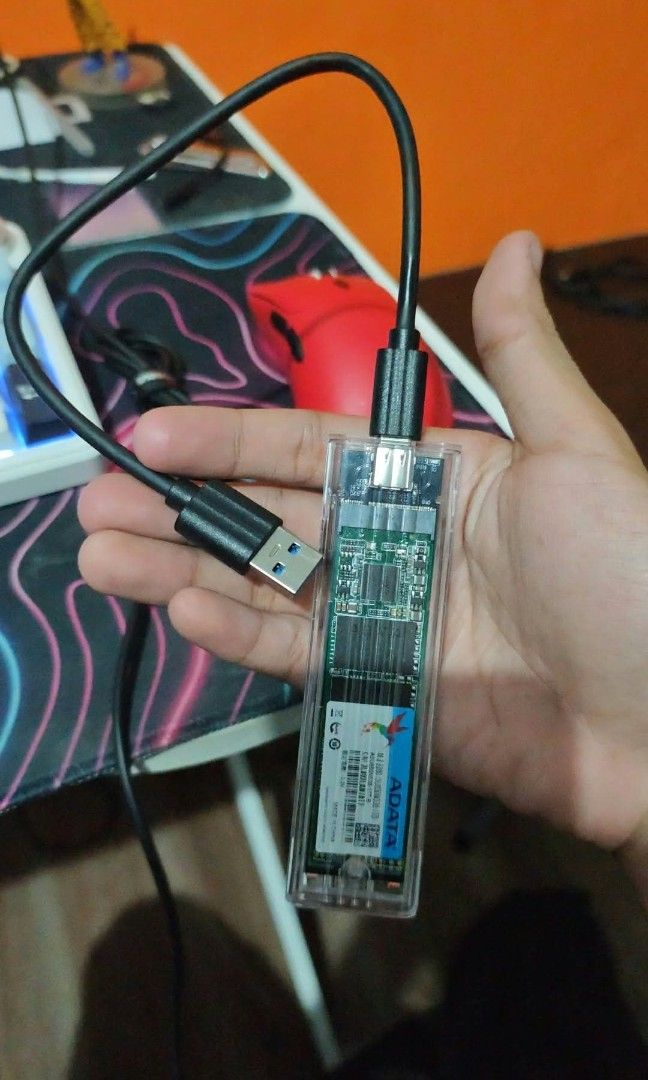 Adata 1TB M.2 SATA SSD (Category: Hard Disks & Thumbdrives) located in Batangas. Submitted by stanchie208448 (Listing ID 1467450829, Image 3). Description: As seen sa pics, works well on m.2 sata slot 100% Health, with very low power on time Ready to use Comes with SSD itself, with free m.2 sata enclosure Rfs: dapat ay for laptop, but nvme pala laptop ko. Already bought an nvme one na so might as well sell this Price is slightly negotiable. Meetu