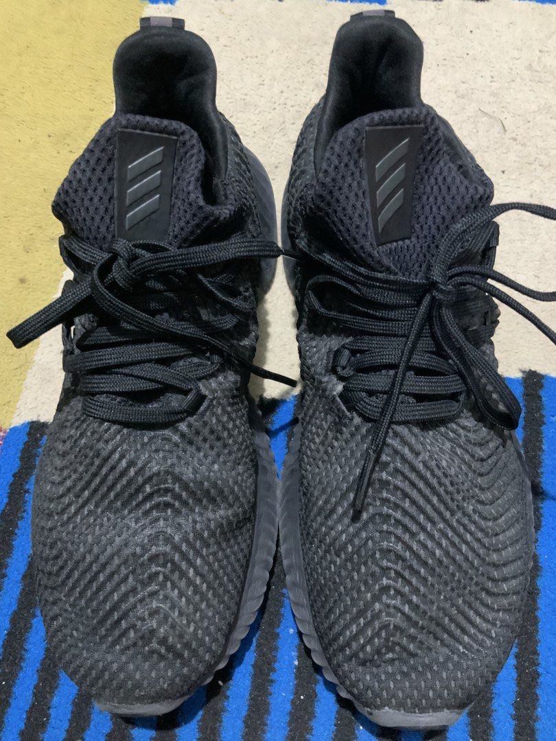 Adidas Alphabounce+ Shoes Black (Category: Sneakers) located in Caloocan City. Submitted by Twinsters_2nd (Listing ID 1467410126, Image 2). Description: - Brand: Adidas - Model: Alphabounce+ Running Shoes - Color: Core Black - Features: Breathable knit upper, ribbed foam midsole, grippy rubber outsole, and slip-on collar - Best for: Daily training, workouts, or casual city walking - Sizing: Standard fit, true to size - payment first, sh0pee check
