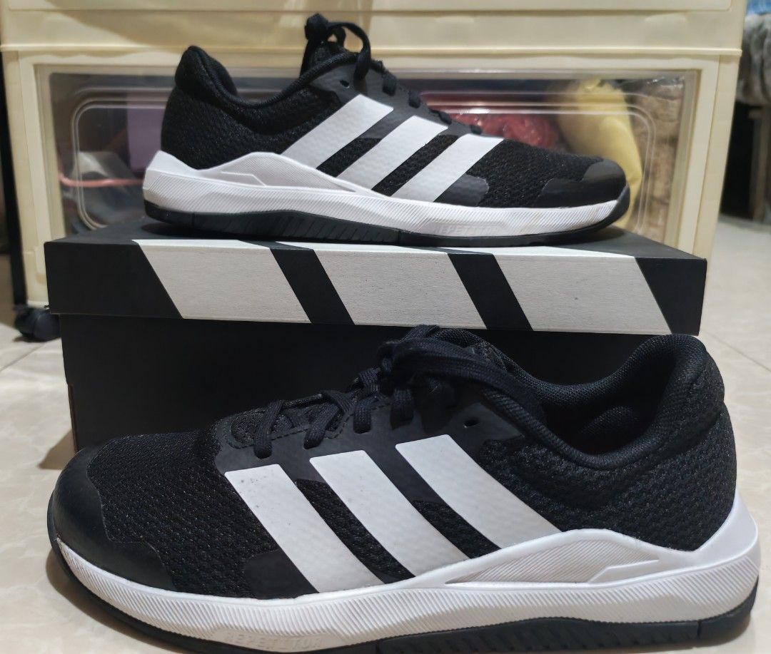 Adidas dropset base trainer gym lifting shoes (Category: Sneakers) located in Cavite. Submitted by wiseshark_e5279c (Listing ID 1467489256, Image 1). Description: - brand: Adidas dropset base trainer - authentic - colorway: core black/cloud white - condition: only used less than 5x - size: US 8/UK 7.5 mens - original box included - reason for selling: wrong size - can do delivery and meetup (can ship immediately!).