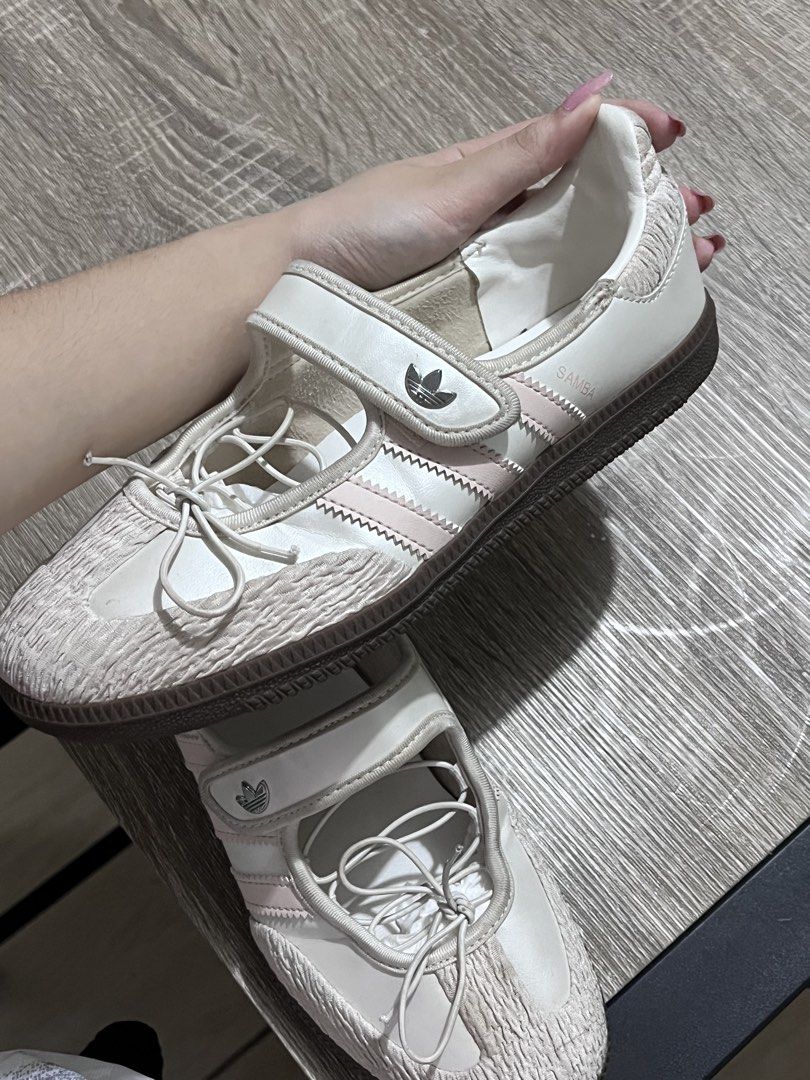 Adidas Pink Mary Jane Sambas (Category: Sneakers) located in Pasig City. Submitted by skydecluttering (Listing ID 1467438484, Image 2). Description: Size 4UK / 5 1/2 US .
