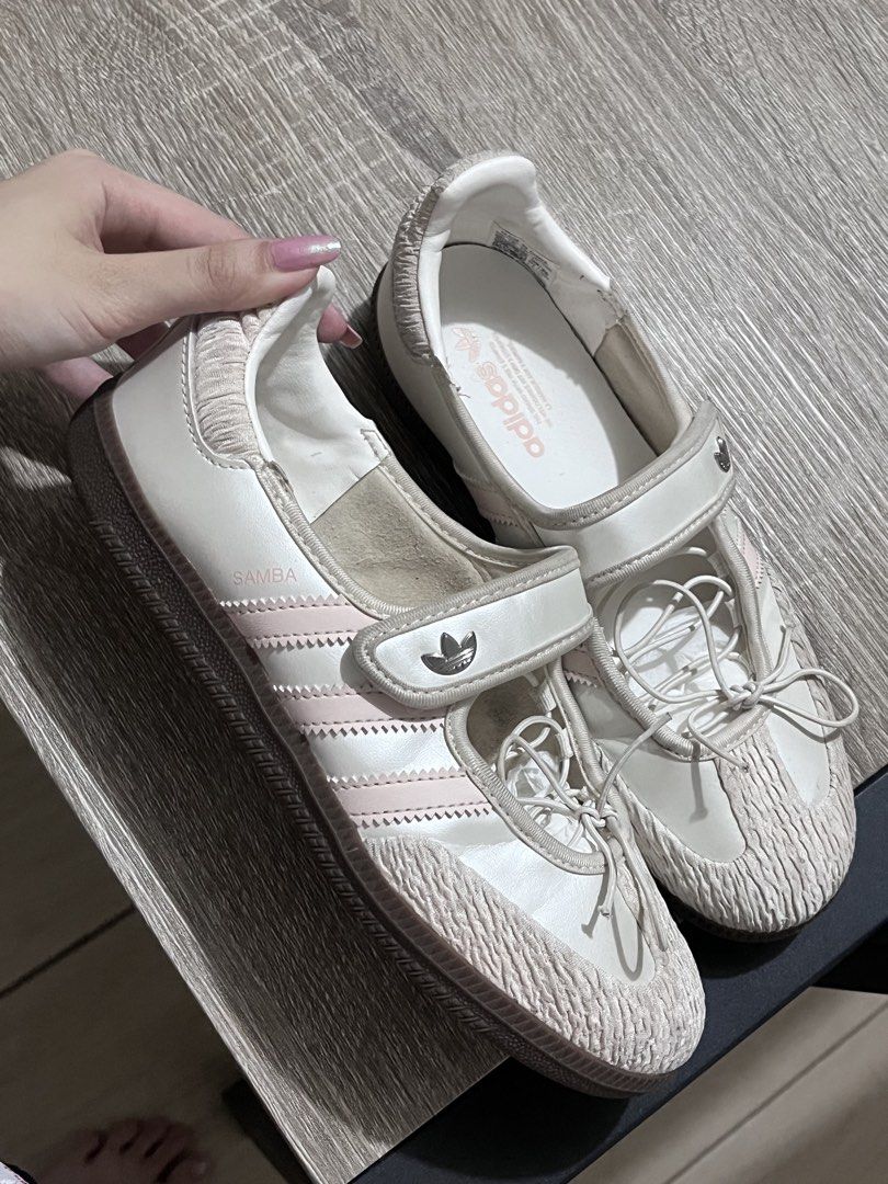 Adidas Pink Mary Jane Sambas (Category: Sneakers) located in Pasig City. Submitted by skydecluttering (Listing ID 1467438484, Image 1). Description: Size 4UK / 5 1/2 US .