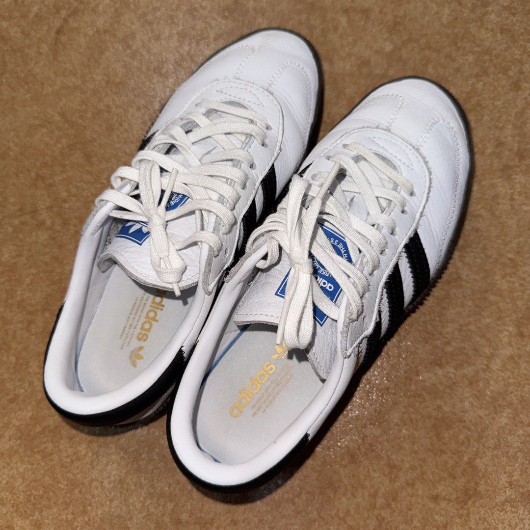 Adidas Sambarose W White Gum (Category: Sneakers) located in Muntinlupa City. Submitted by wanderin (Listing ID 1467414906, Image 3). Description: Size: US W 6.5 / UK 5 / EU 38 / 23.5 cm Original Adidas Sambarose W White Gum, purchased in Japan Lightly used, with minor signs of wear RFS: Too small for me.