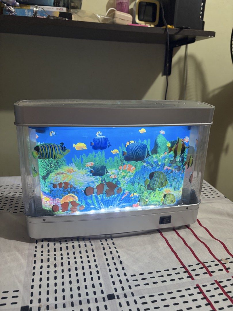 aesthetic fish lamp (Category: Other Home Decor) located in Marikina City. Submitted by kyrabns (Listing ID 1467532255, Image 2). Description: • good condition & negotiable • aesthetic decor for study table or room • light is bright and perfect as a night light • can send a video via pm! 📍marikina city.