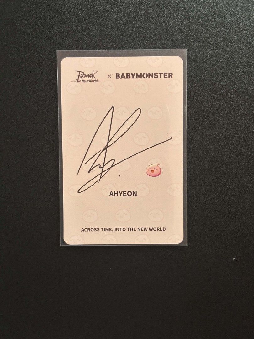 Ahyeon Official Photocard (Category: K-Wave Merchandise) located in Imus. Submitted by tamvearo (Listing ID 1467542344, Image 2). Description: Babymonster x Ragnarok: The New World (Limited Edition).