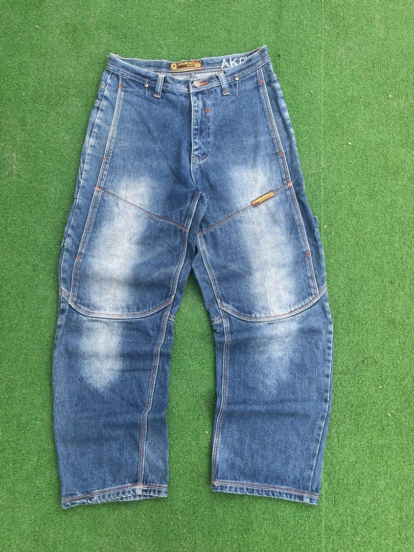 Akademiks Denim Jeans Cargo Pants Size 32 (Category: Jeans) located in Cagayan de Oro. Submitted by charlessober (Listing ID 1467503284, Image 2). Description: - Brand: Akademiks - Size: 32 Waist - Color: Blue wash - Fit: Relaxed straight leg - Material: Heavyweight denim - Details: Contrast stitching, knee panel details, and branded back pocket embroidery - Storage: Multiple utility pockets.
