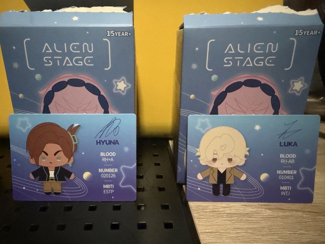 Alien Stage Mini Doll Series - Hyuna Luka (Category: Plushies & Soft Toys) located in Santa Rosa. Submitted by letitgoshiko123 (Listing ID 1467513135, Image 1). Description: — Read first! — Authentic merch Hyuna - 400 Luka - 400 750 if get both mop: Gcash or Maya payment first mod: lalamove, J&T no rush shipping pls! Shipping fee is NOT included and must be shouldered by the buyer I can also do meet-ups on the ff: (50% DP required) -SM Sta. Rosa 