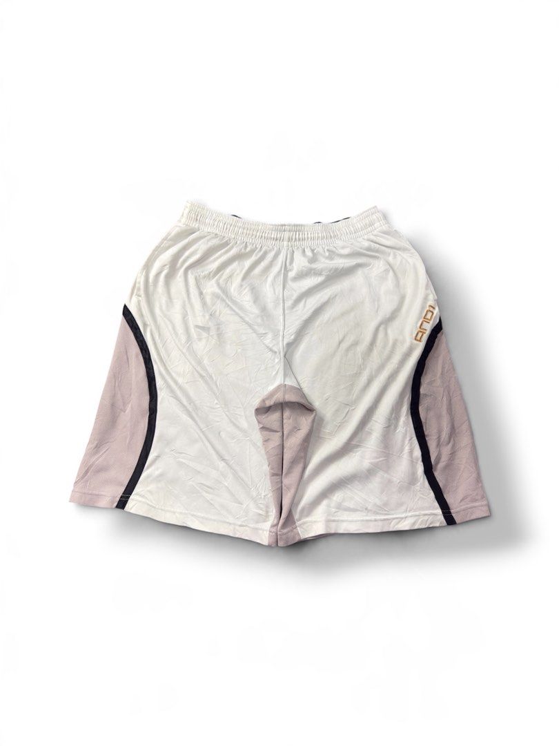 AND 1 unlmtd baggy short (Category: Shorts) located in General Santos City (Dadiangas). Submitted by archives_haus (Listing ID 1467453173, Image 1). Description: AND 1 unlmtd baggy short W - OSFA L - 23.5 T - 16 H - 14 with lace nice fittings goods for swag minimal black dots and dirts (front) loose stitching sa tag.