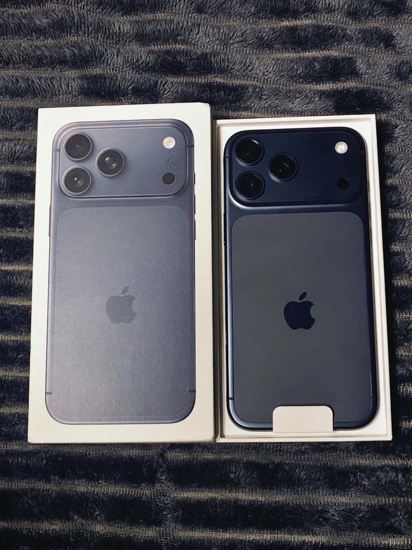 Apple iPhone (Category: iPhone 17 Series) located in Manila. Submitted by ishangdeca33617 (Listing ID 1467528316, Image 2). Description: Brand New - Model: Apple iPhone 17 Promax - Color: Deep Blue - Storage: 256gb - Open line - Inclusions: Original box, charging cable, and SIM ejector pin.