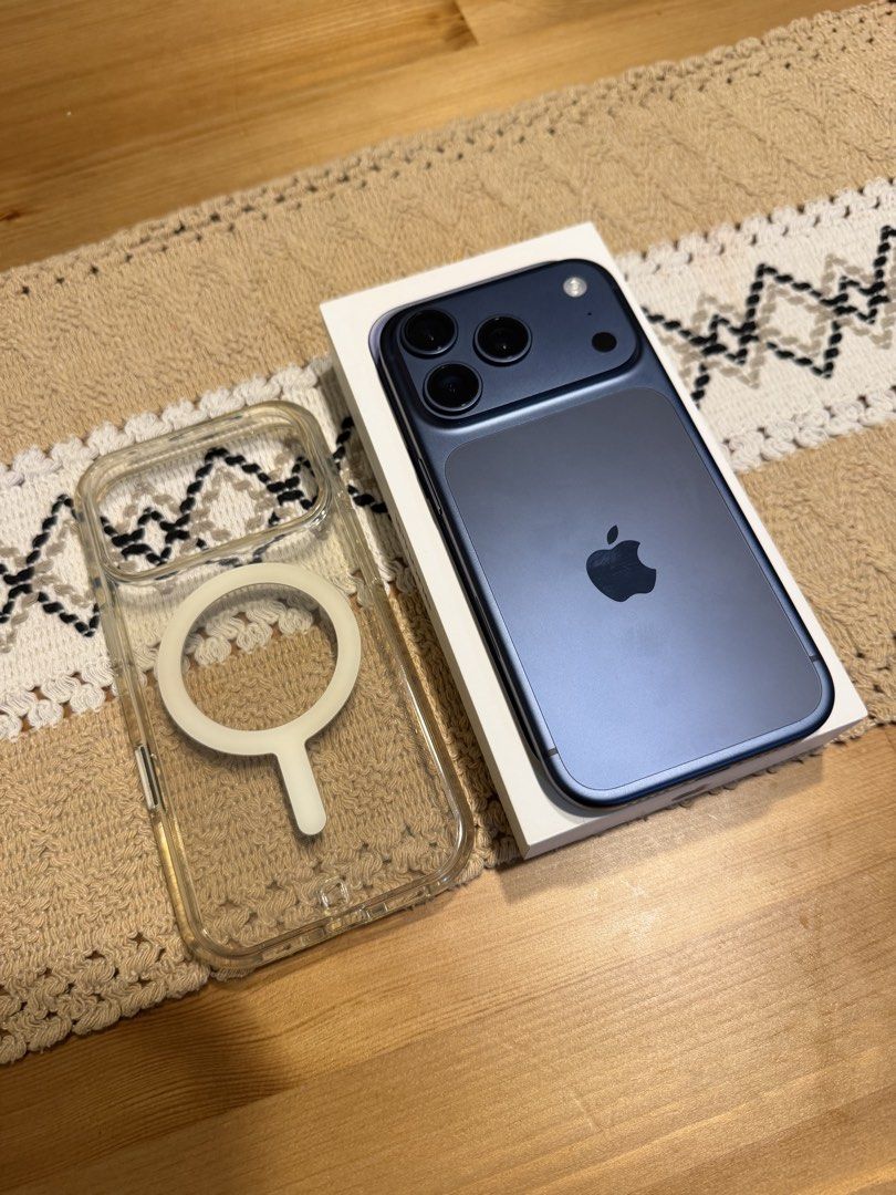 Apple iPhone 17 Pro 256gb Blue (Category: iPhone 17 Series) located in Taguig. Submitted by fioynnx (Listing ID 1467583169, Image 1). Description: Iphone 17 pro 256gb Openline, 100% batt health. Mas makinis pa sayo. Naka korean language lang yan pero dito yan sa pilipinas binili. Mapapalitan yan. Box, orig case from mac store, unused usb di ginalaw ung nasa box. Meet up only: Ayala malls manila bay or anywhere near okada. Rfs: Upgrade.