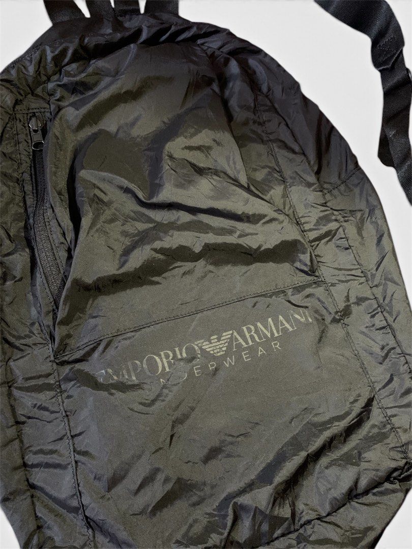 Armani Exchange Packable Bag (Category: Backpacks) located in General Santos City (Dadiangas). Submitted by jancocoby (Listing ID 1467371740, Image 3). Description: Armani Exchange Racksack Packable Backpack Nylon Good as new .