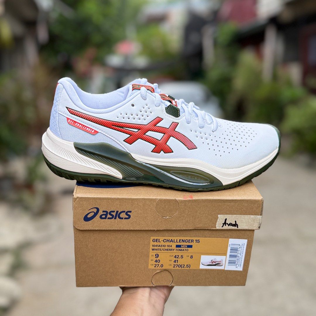 ASICS Gel-Challenger 15 Cherry Tomato (Category: Sneakers) located in Liloan. Submitted by ajsneaks (Listing ID 1467490583, Image 1). Description: BAGSAK PRESYO NA AGAD!!! 🔥😍 ASICS Gel-Challenger 15 Cherry Tomato Available size: 9 & 9.5 MENS Price: ₱6,990 + SHIPPING FEE! ✅ (WAY BELOW MALL PRICE) ❌ 100% Original | Brandnew with box! 💯 (10X MONEY BACK IF PROVEN FAKE) MOP: GCASH | BDO | BPI ✅ Vouches? Reference? Check us all you want Only here at
