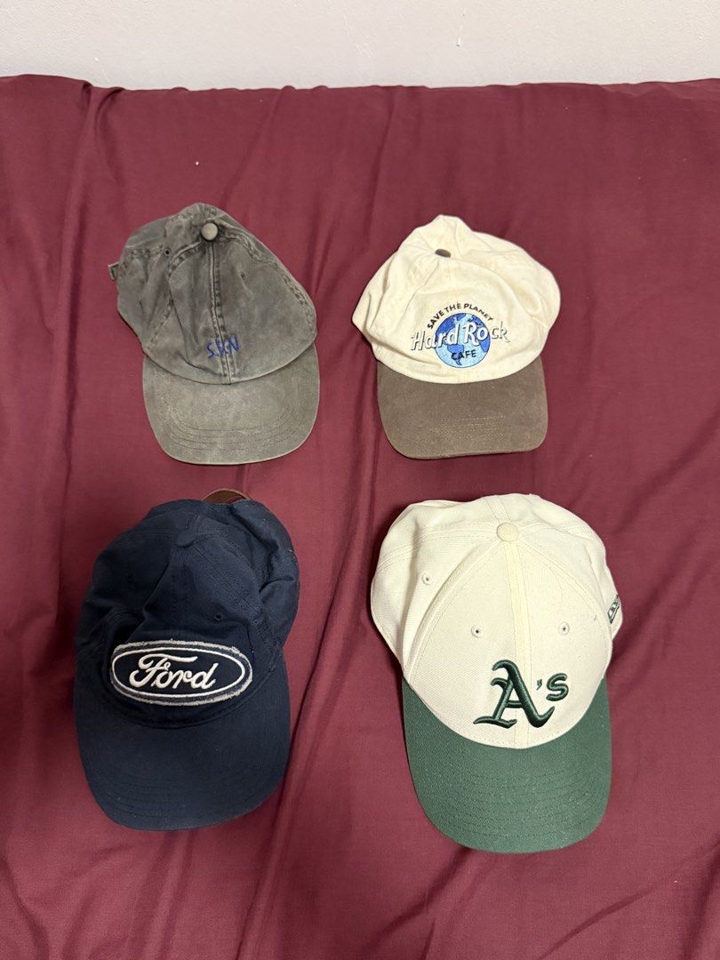 Assorted caps (Category: Caps & Hats) located in Singapore. Submitted by h1bunny (Listing ID 1467554907, Image 1). Description: SOLD CAPS: Hard Rock Cafe Ford Bear logo Some brand new, some new. Same price for each. Discount if buy more than 3 and free mail delivery.
