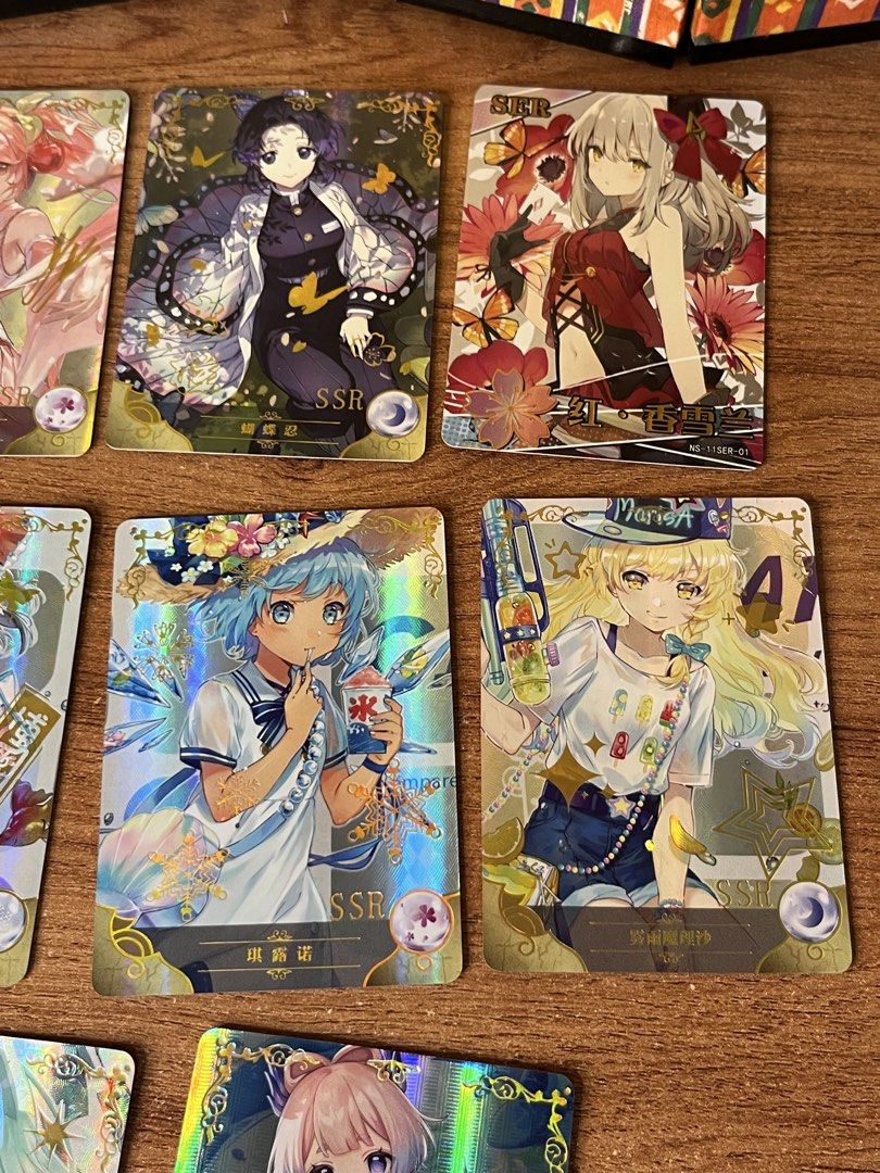 Assorted characters NS-11SER-01 SSR (Category: Raw Singles) located in Gapan. Submitted by lunashop14 (Listing ID 1467420314, Image 3). Description: ₱80 take all cards.