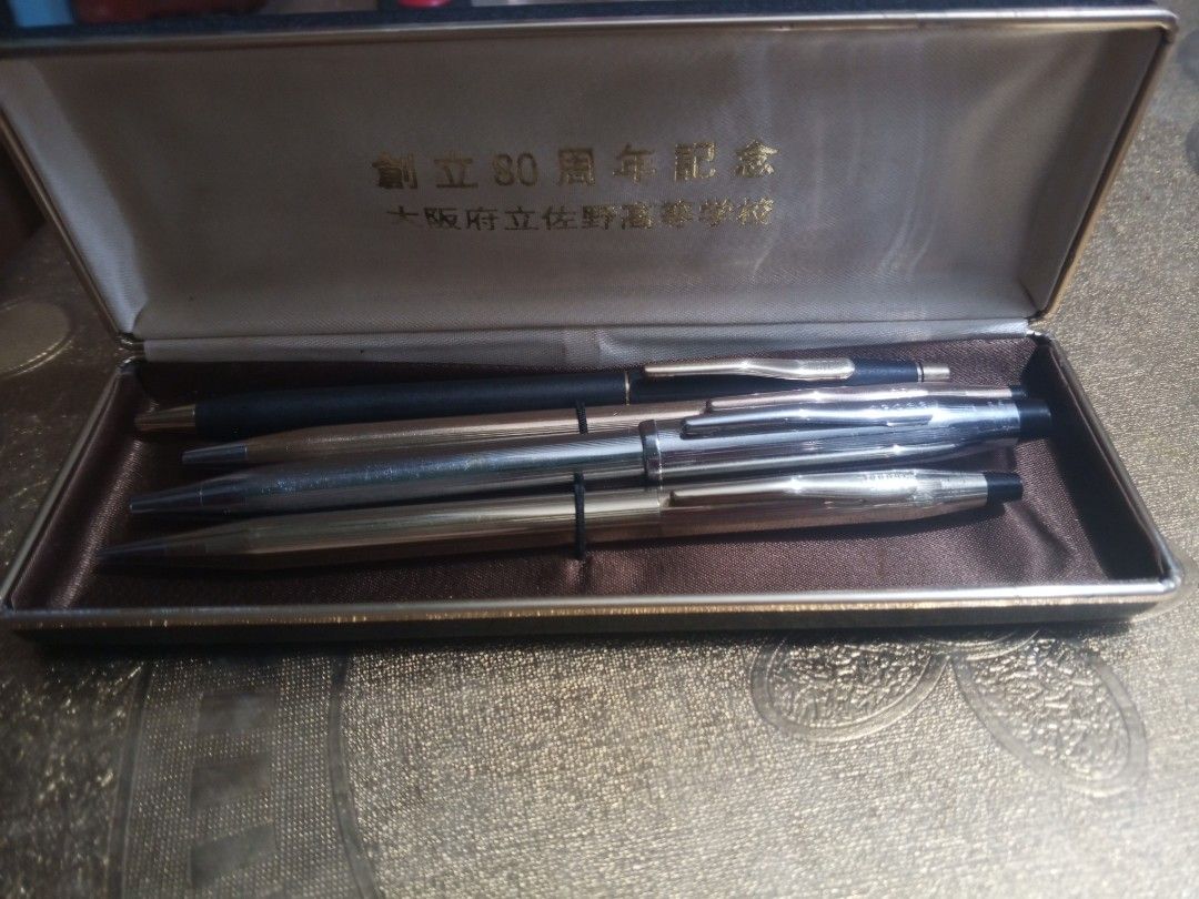 Assorted Cross Pens collections (Category: Stationery & School Supplies) located in Makati City. Submitted by nherlhez_24 (Listing ID 1467446494, Image 1). Description: 1. Vintage Cross Classic Century ballpoint pen - 1/20 14karat gold filled/rolled gold - twist-action mechanism - with .8mm fine refill (black) -well used (good condition) 2. Vintage Cross Classic Century Mechanical pencil -1/20 10karat gold filled/rolled gold -swivel twist-action 