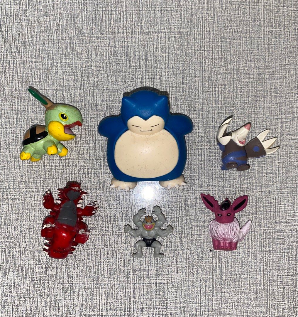 Assorted Pokemon Figure Lot Nintendo Toy Figures Bundle (Category: Figurines & Statues) located in San Mateo. Submitted by fishermanbeanie (Listing ID 1467388203, Image 1). Description: - Set of 6 Nintendo Pokémon mini figures (includes Snorlax, Turtwig, Drilbur, Groudon, and more) - Classic plastic toys, perfect for kids or collectors - Condition: Some paint wear and scuffs from handling and storage over time - Sold as a complete set only (will 