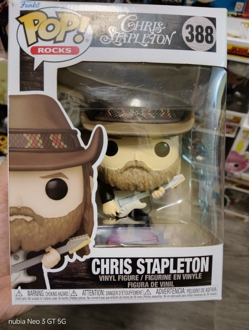 Authentic Funko Pop! Rocks: Chris Stapleton Figure #388 (Category: Action & Battle Toys) located in Mabalacat. Submitted by babyjamil1919 (Listing ID 1467572940, Image 1). Description: Authentic as is only.