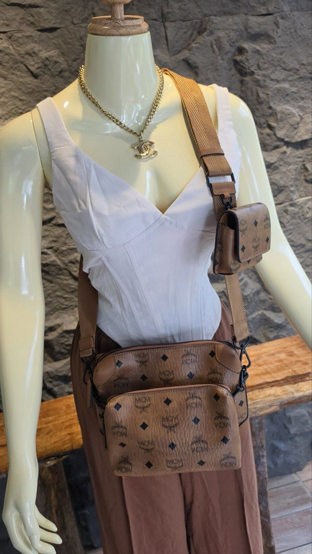 Authentic MCM Klassik Visetos Multifunction Crossbody (Category: Luxury Bags & Wallets) located in Quezon City. Submitted by jhaediah (Listing ID 1467519048, Image 2). Description: Authentic Excellent condition.