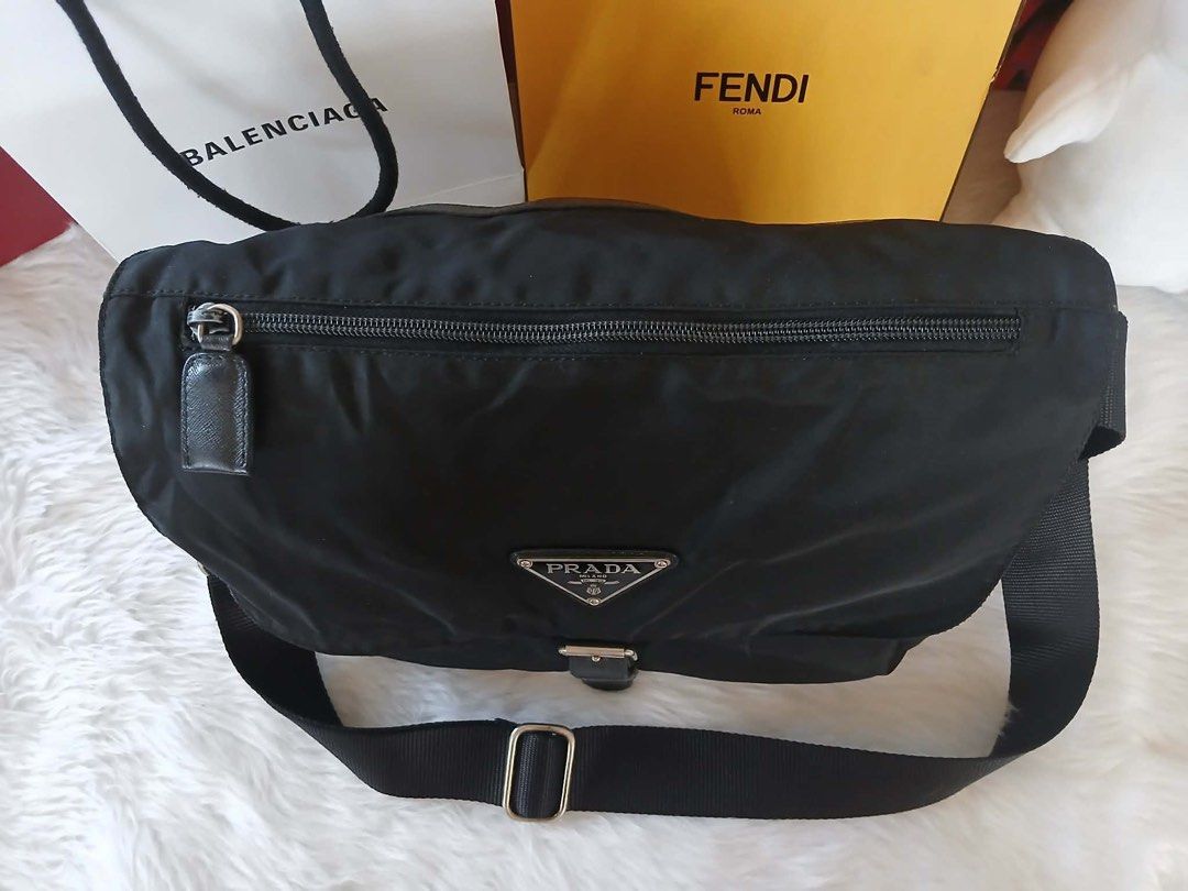 Authentic Prada messenger Bag (Category: Luxury Bags & Wallets) located in Quezon City. Submitted by jhaediah (Listing ID 1467515036, Image 3). Description: Good condition Authentic No inclusion.